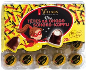 Villars Mini dark chocolate marshmallow heads 20x10g