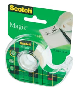 Invisible adhesive tape with dispenser