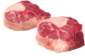 Fresh sliced beef shank