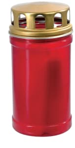 Votive candle red with lid