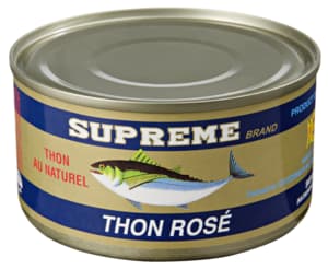 Pink tuna in water