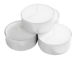 Tea light candles in aluminum cups