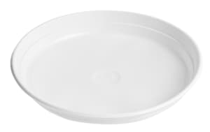White plastic plates 22 cm 25 pieces