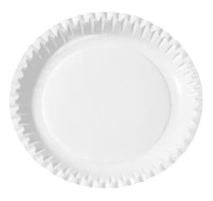 White cardboard plates 23 cm