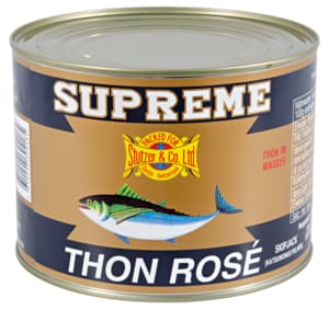 Pink tuna in water