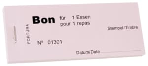 Meal voucher booklet 100 sheets