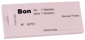 Drink voucher booklet 100 sheets