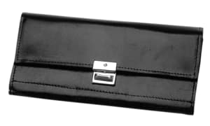 Waiter's wallet in black leather