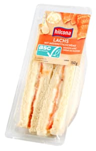 Salmon club sandwich