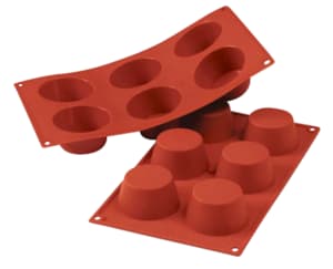 Silicone 6-muffin mold