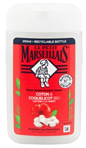 Le Petit Marseillais Cotton milk & poppy shower gel organic 2x250ml