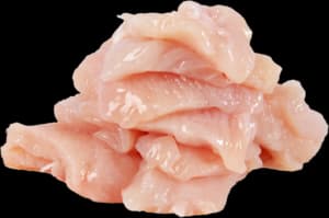 Fresh sliced chicken breast