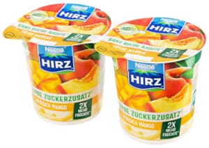 Nestlé Hirz No-added-sugar lactose-free mango peach yogurt 2x150g