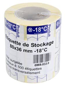Etikett F für Lagerung - 18 C° 80x36 mm · 1 pz