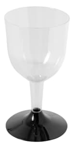 Wine glass with black base