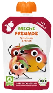 Freche Freunde Gourde Pomme, Mangue, Pêche BIO FF 100g