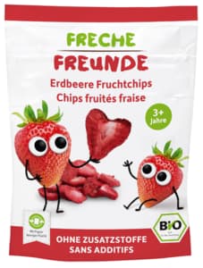 Freche Freunde Chips de fruits bio Fraise 12g