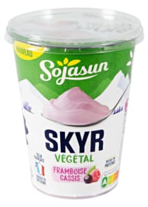 Sojasun Plant-based skyr raspberry and blackcurrant 400g