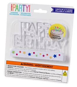 Flashing Happy Birthday decoration