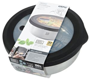 Round stainless steel take-away box