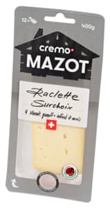 Fromage à raclette surchoix en tranches