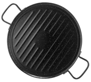 Enameled steel grill pan