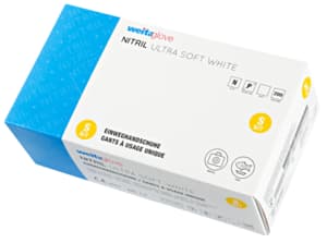 White nitrile gloves size S