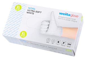 White nitrile gloves