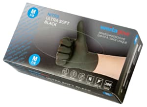 Black nitrile gloves M