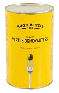 Pitted green olives