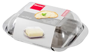 Stainless steel butter dish with lid