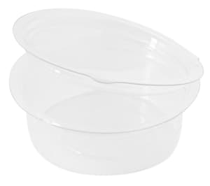 Round PET container with lid
