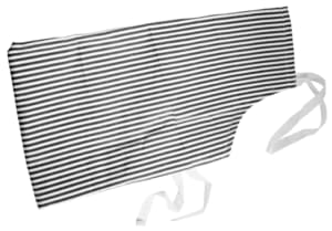 Striped black apron