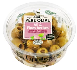 Père Olive Green olives with garlic 150g