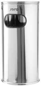 Waste bin with stainless steel ashtray