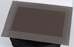Placemat polyester/PVC grey 45x30 cm