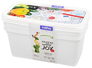 Rotho Domino freezer containers 3x1.5l