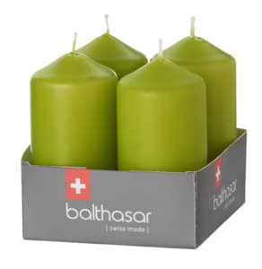 Cylindrical candle lime green