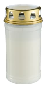 Illumination candle with lid white