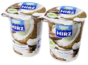 Nestlé Hirz Creamy coconut & chocolate yogurt 2x180g