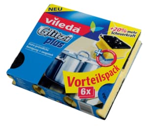 Vileda Glitzi Plus Abrasive Sponge 6x