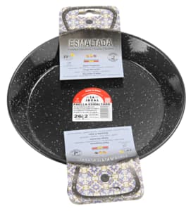 Enameled steel paella pan