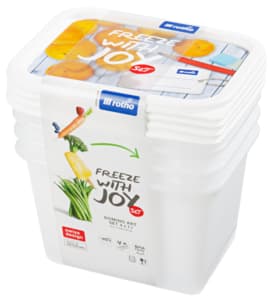 Rotho Domino Freezer Containers 4x1l