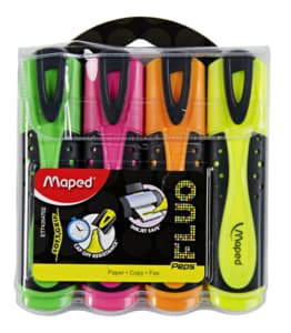 Assorted color highlighters