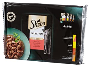 Sheba Selection meat variations in sauce 4x85g