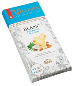 Villars White chocolate bar with almonds and coconut 2x180g