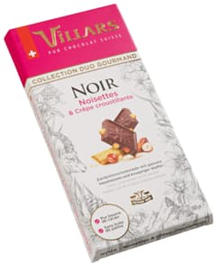 Villars Dark chocolate bar with hazelnuts and crispy crepe 2x180g