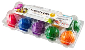 Boiled colored eggs