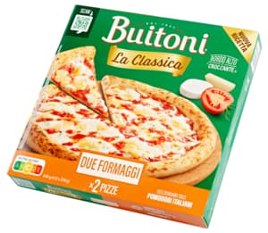 Pizza mit zwei Käsesorten