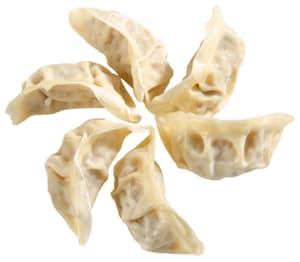 Gyoza with vegetables and chicken